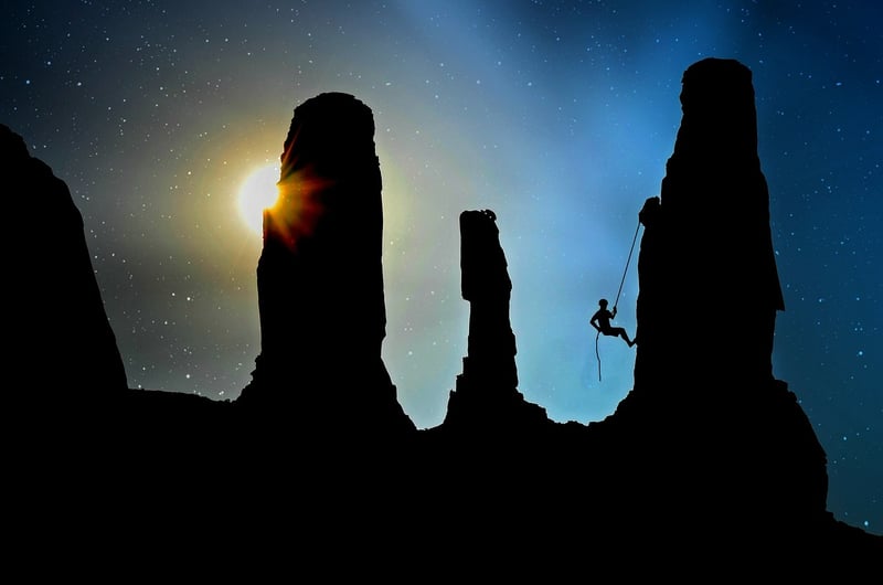 Climber on a mountain